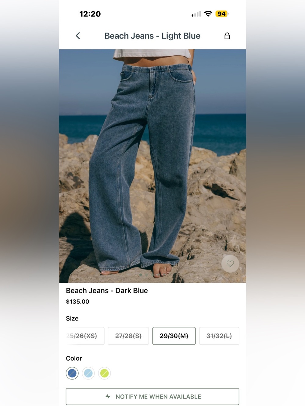 Daily Drills Dark Blue Wide Leg Jeans